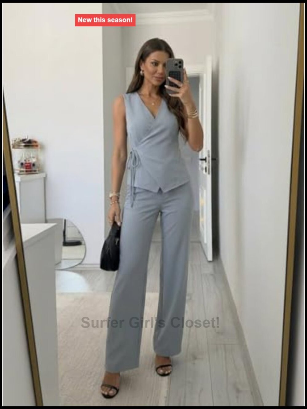 Dressy 2 Piece Vest and Pants Set Business Casual Workwear - Picture 3 of 7